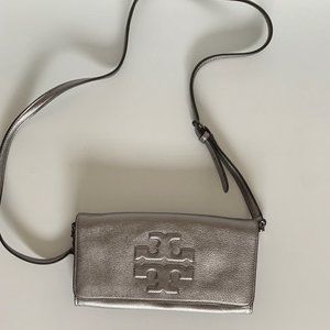 Silver Tory Burch Crossbody